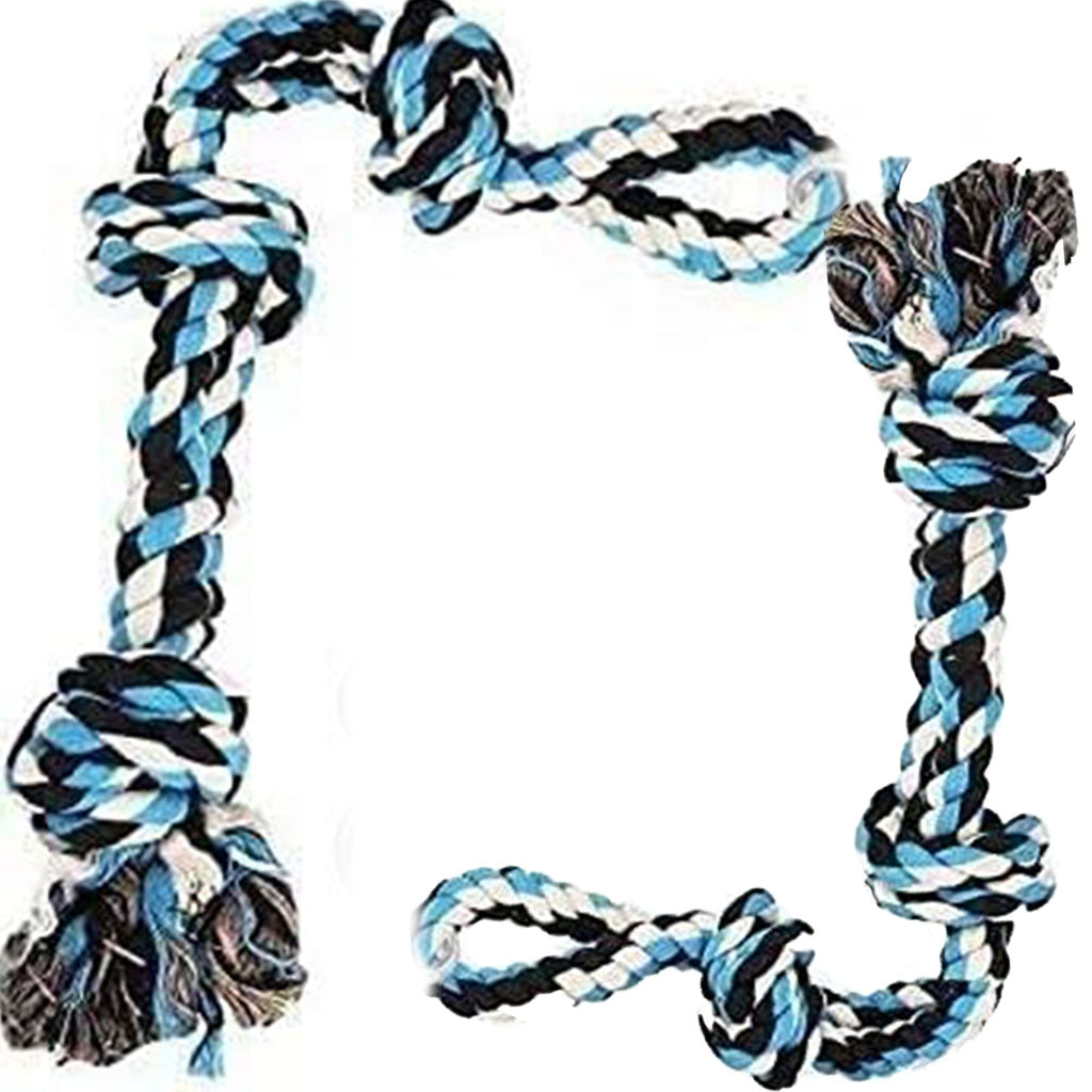 DIBBATU 2PCS Dog Rope Toys Tough Rope Dogs Toy for Aggressive Chewers,Interactive Dog Toys for Teeth Clean and Reduce Anxiety and Prevent Boredom Dog Extra Gloves…