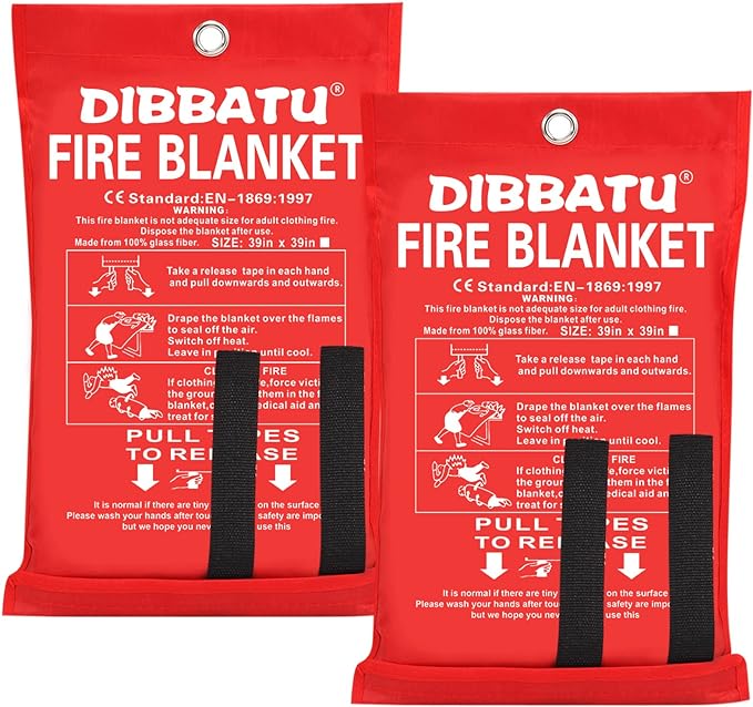 Dibbatu Emergency Fire Blanket For Home And Kitchen Fire Retardant Bl Dibbatu 