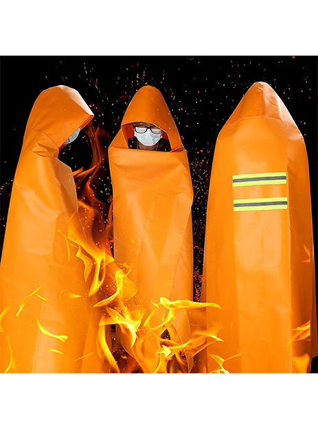  DIBBATU Fireproof Cloak, Fireproof Cape, Fireproof Hooded  Cloak, Fire Emergency Survival Safety Blanket Full Body Protection, Flame  Retardant Heat Insulation, Fire Escape Suit for Household : Sports &  Outdoors