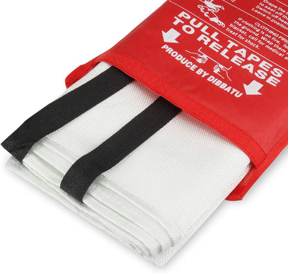 DIBBATU Emergency Fire Blanket for Home and Kitchen, Fire Retardant Blankets for House, Fire Blankets Emergency for People Suppression Flame Fireproof Blanket Welding Blanket for Fireplace, Grill