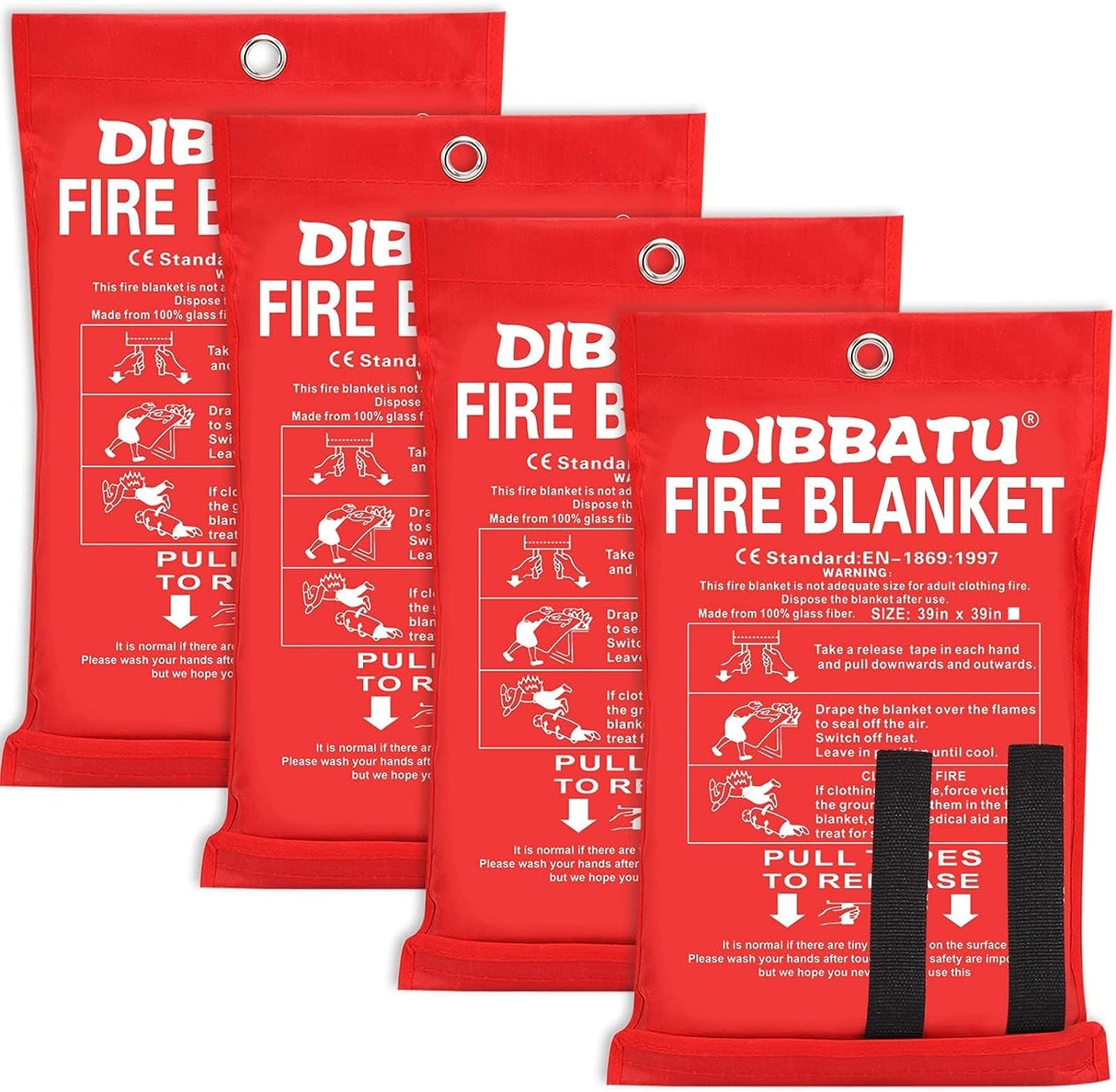 DIBBATU Emergency Fire Blanket for Home and Kitchen, Fire Retardant Blankets for House, Fire Blankets Emergency for People Suppression Flame Fireproof Blanket Welding Blanket for Fireplace, Grill