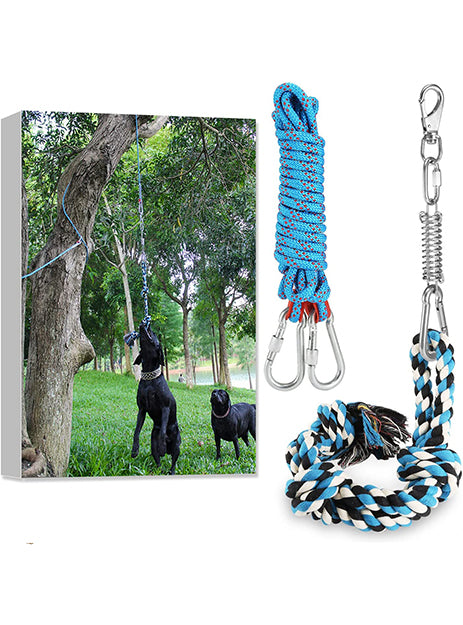 DIBBATU Spring Pole Dog Rope Toys for Pitbull & Medium to Large Dogs