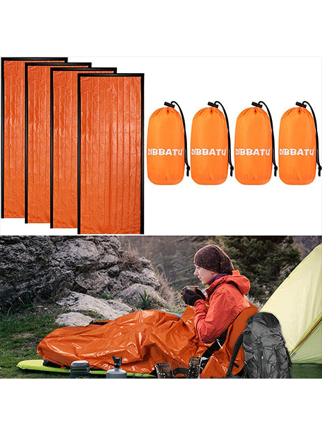 DIBBATU Emergency Survival Sleeping Bag for Camping Hiking Outdoor Adventure Activities and Help Homeless People