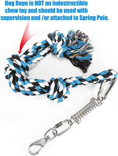 DIBBATU Spring Pole Dog Rope Toys for Pitbull & Medium to Large Dogs