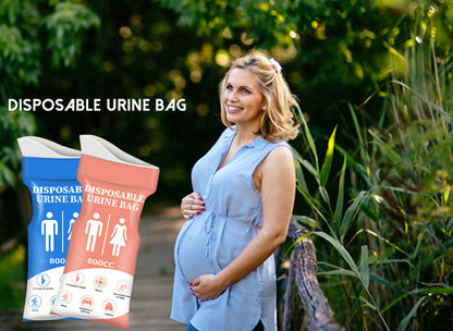 DIBBATU Disposable Urinal Bag, 12/24 Pcs 800ML Emergency Urine Bag, Unisex Urinal Bag, Portable Camping Pee Bag, Travel Urine Bag Vomit Bag for Traffic Jams, Camping, Hiking, Pregnant, Patient, Kids